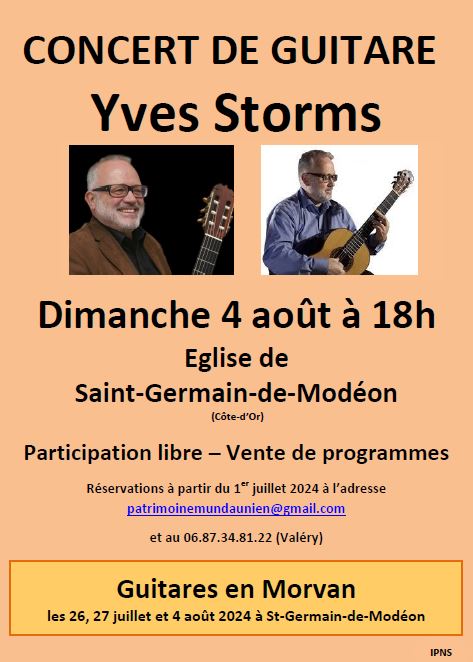 Concert du 4 août à 18h-Yves Storms